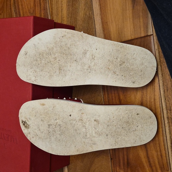 Valentino Red Slide Sandals Size 35 - Picture 4 of 4